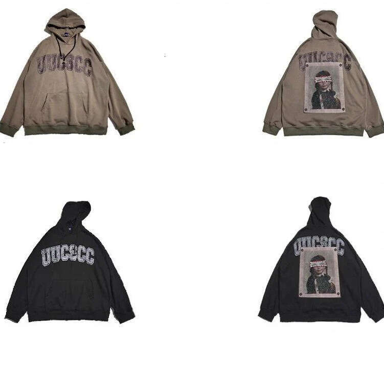 Y2K hip-hop printed hoodie, personalized, niche, high-end, loose high street men's and women's hoodie