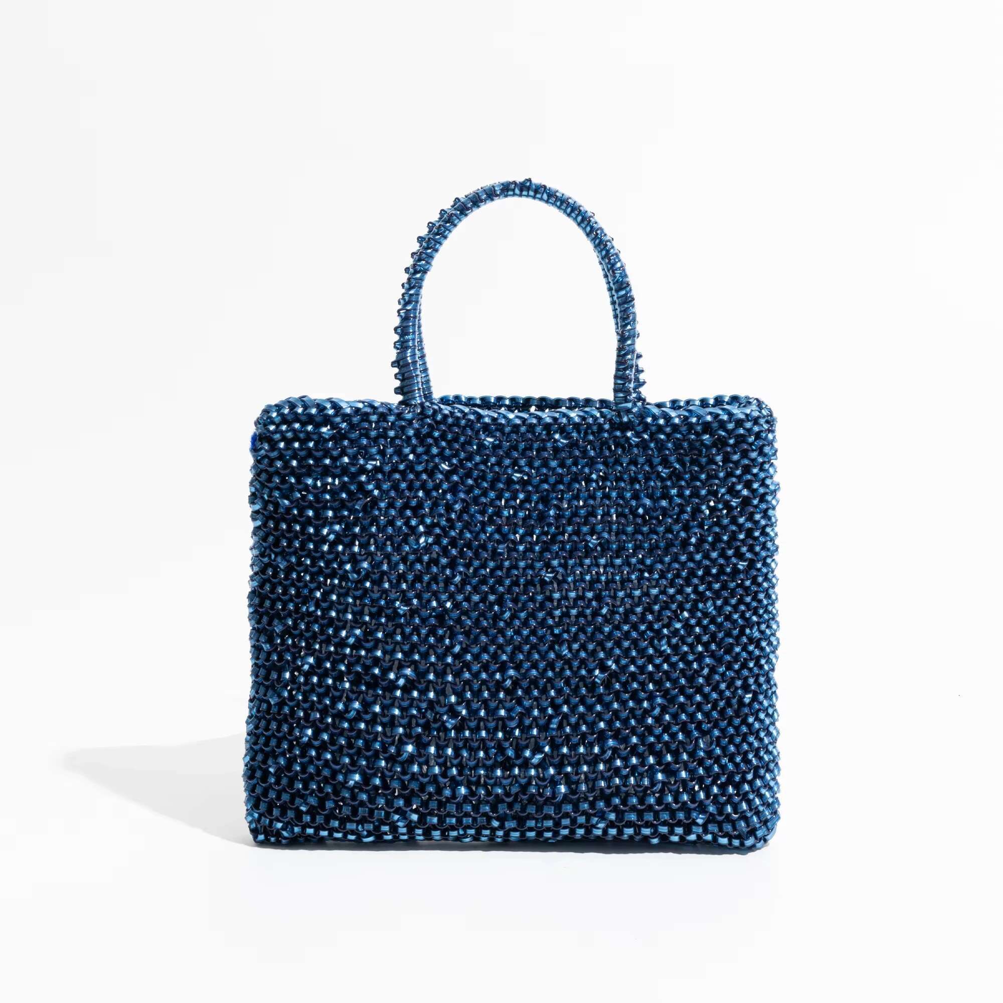 Sparkling Rhinestone PVC Woven Square Mini Women's Handbag Solid Color Fashion Designer Handbag Simple Casual Evening Bag Wallet Mobile Phone Sto