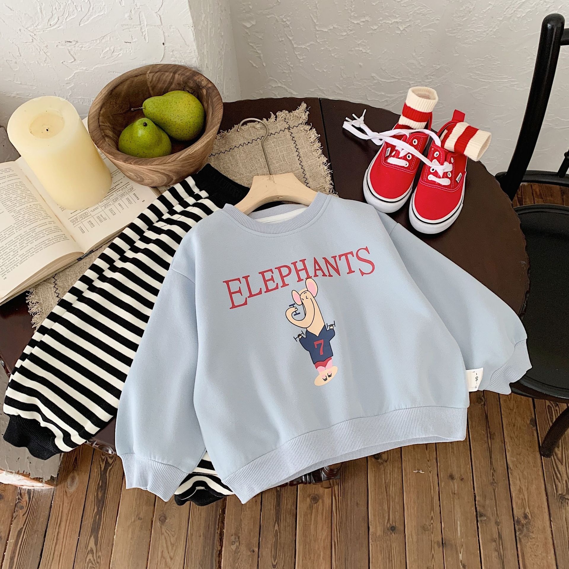Ddmyshoesvip Children S Round Neck Hoodie Spring And Autumn New Product Cartoon Printed Long Sleeved T Shirt Boys Baby Hoodie