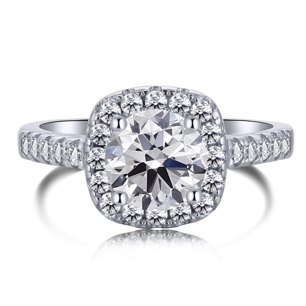 8Custom 8A Cubic Zirconia Oval Cut Diamond 925 Sterling Silver Promise Ring Eternity Band Engagement Wedding Rings Jewelry Women