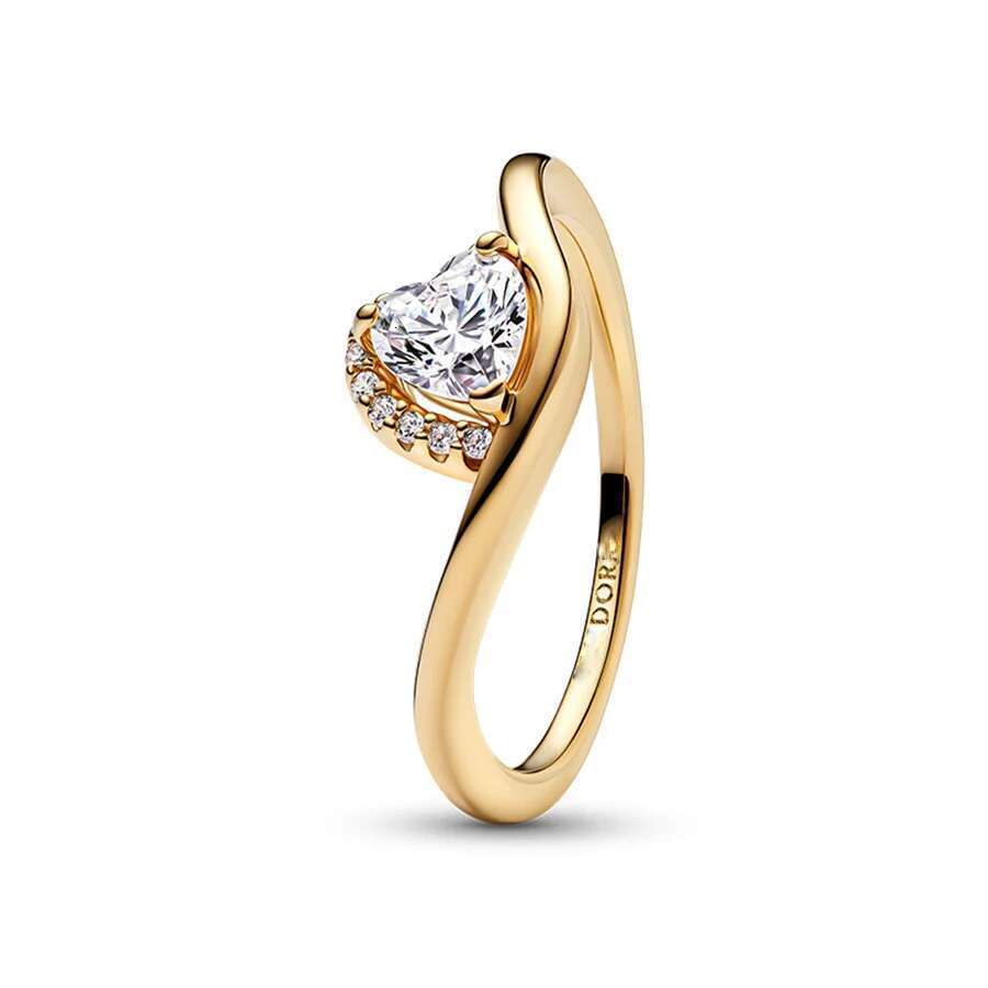 2025 New S925 Snake Jewelry Sterling Silver Princess Bow Heart Ring Women's Fashion Exquisite Gift Free Shipping