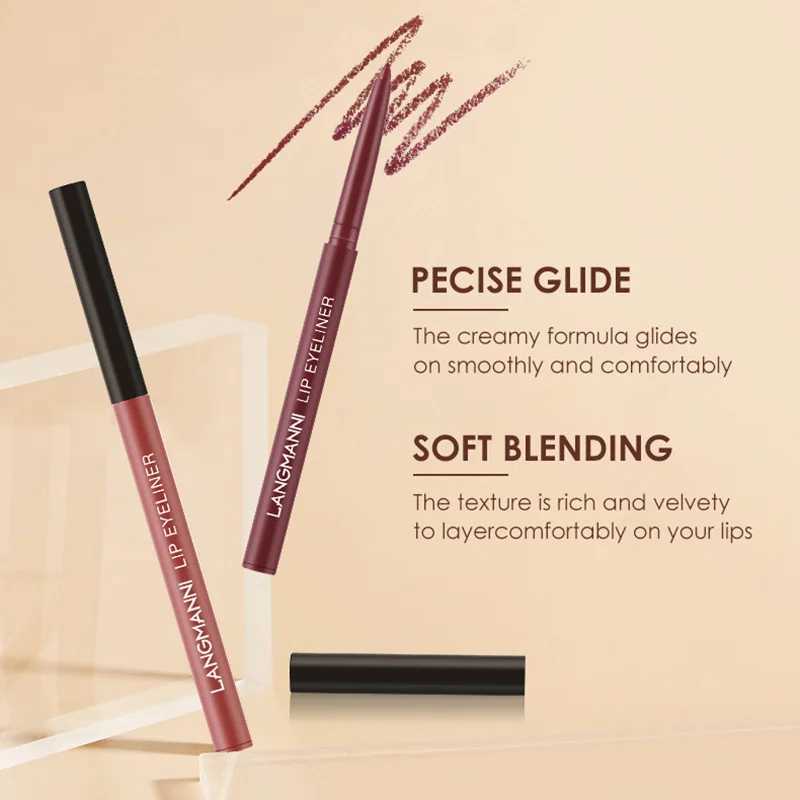 2in Lip Liner Pencil Set Waterproof Long Lasting Matte Sexy Plumper Peel off Lipliner Contour Tint Gloss Lipstick Makeup Pencil W250312