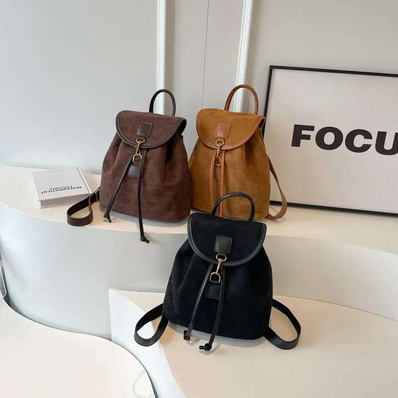 Retro Brown Travel Versatile Backpack for Women Kawaii Backpacks Back To School Bags Mochila De Hombre