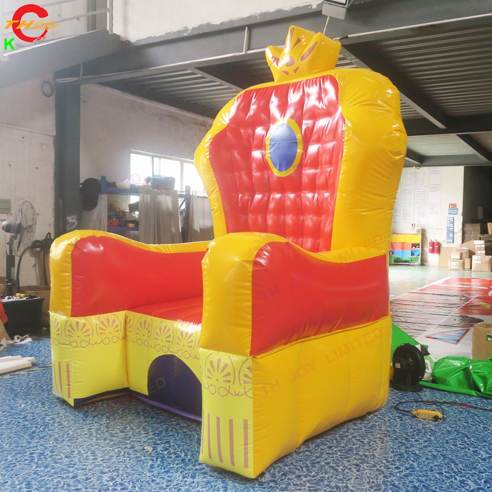 3m height (10ft) with blower Activities Mobile Portable inflatable princess chair inflatable throne chair for daughters birthday party