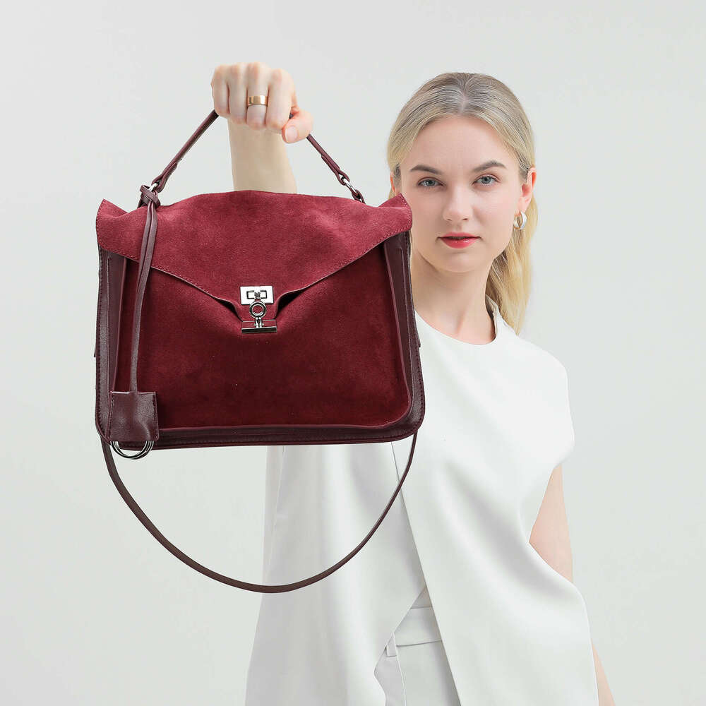 Women's Bags handbag Bag, frosted leather, light luxury women's high-end feel, mailman versatile hand-held crossbody bag, large capacity com