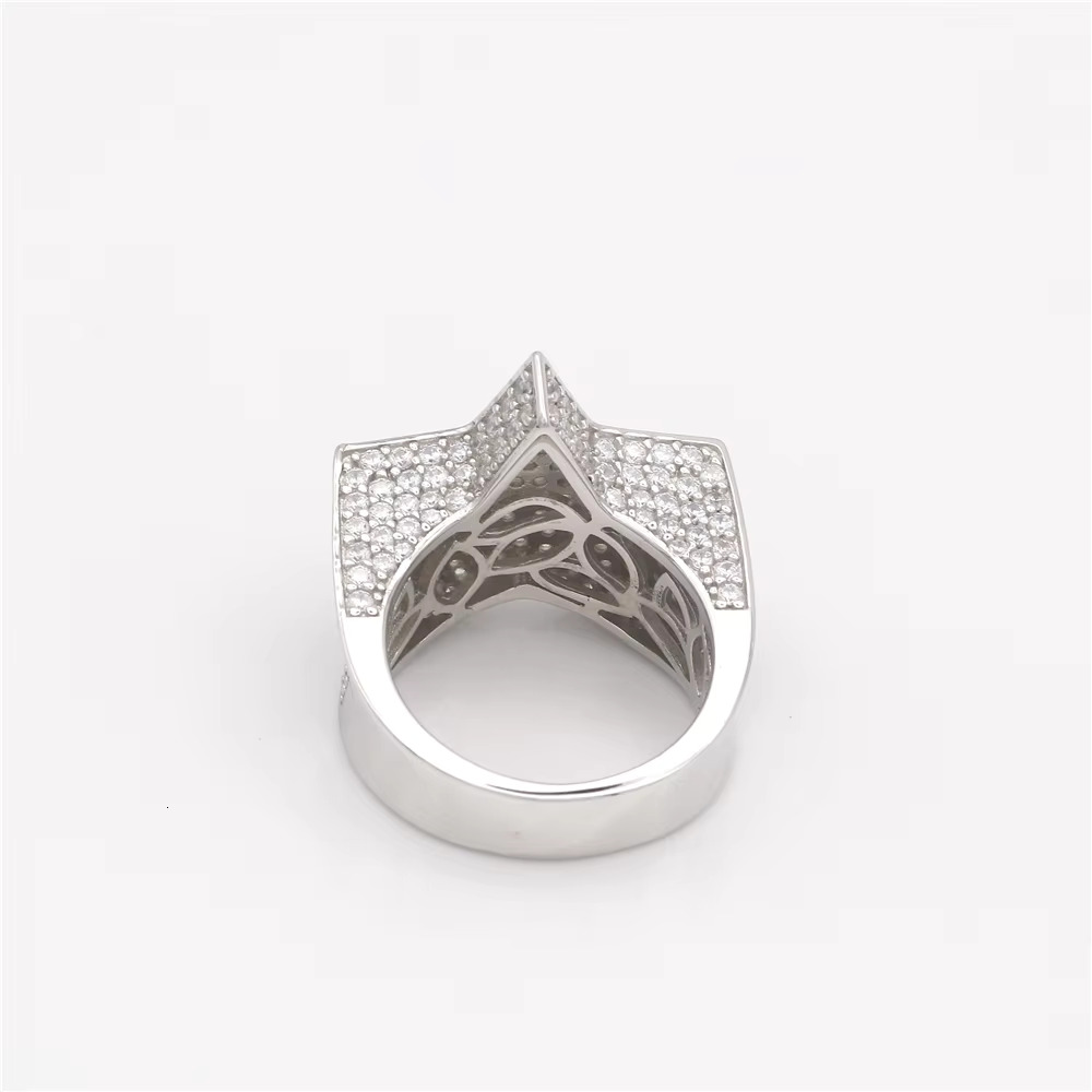 Source Manufacturers Pentagram Moissanite Hip Hop Ring Moissanite Championship Ring Moissanite Diamond Ring for Men