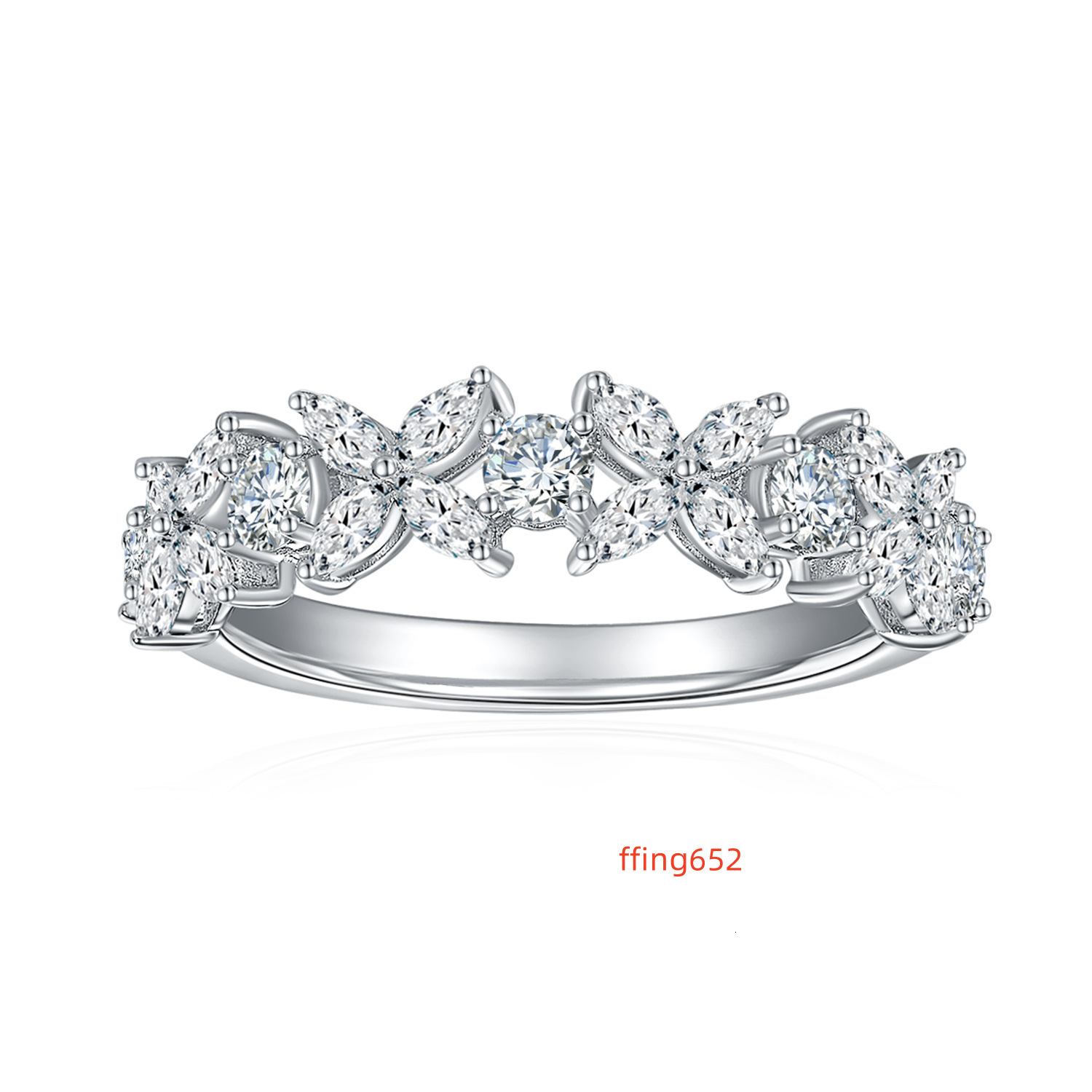 For Hot Sales Silver Ring Silver Marquise 3x6mm Moissanite Finger Moissanite Ring 18k Gold
