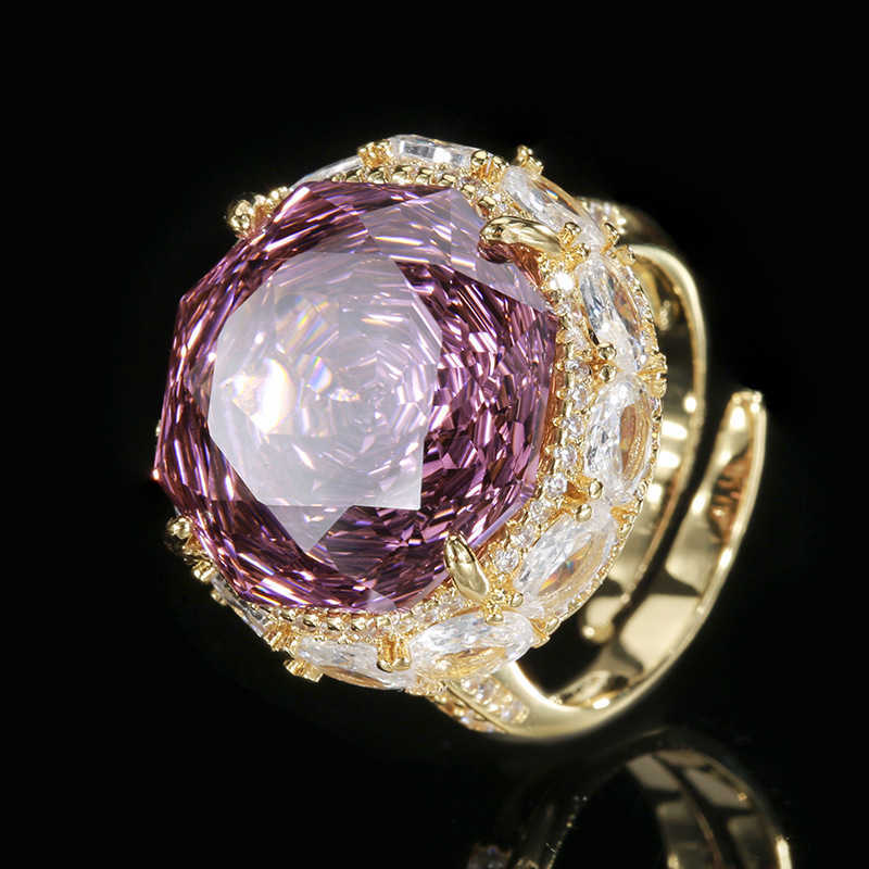 Popular explosive new Zhuangsheng copper bottom gold-plated rose cut temperament light luxury set for women 18-16m W250312