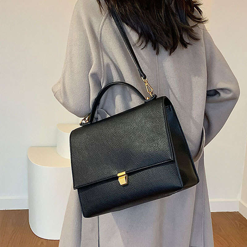 Women's Bags handbag Shoulder autumn and winter fashion minimalist women's large capacity lychee patterned leather crossbody bag, high-end s