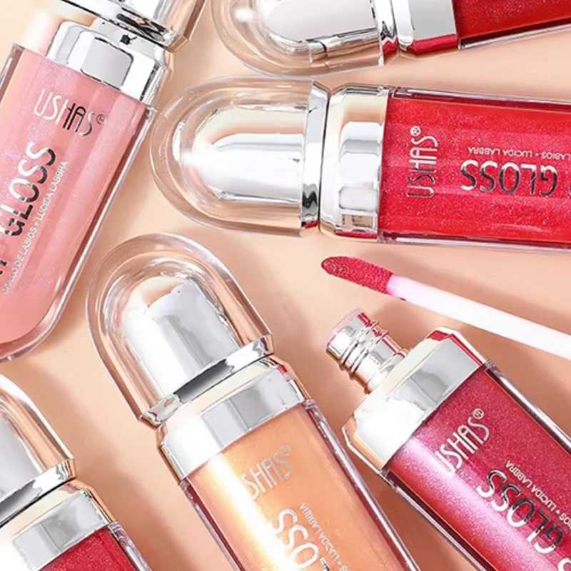 Ushas Glittering Lip Gloss Lasting Diamond Pearl Metallic Liquid lipstick Moisturizing lipstick 2 Color Korean Makeup W250312