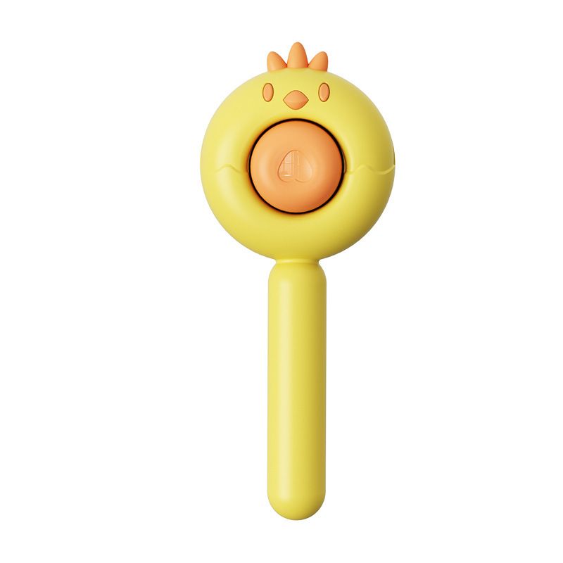 Cute cartoon chick pet cleaning comb ABS stainless steel material massage comfortable one button push hair curved comb teeth morefunpet