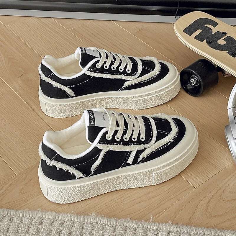Casual Student Autumn Canvas Women's Thick-soled Trendy Sports Women Shoes