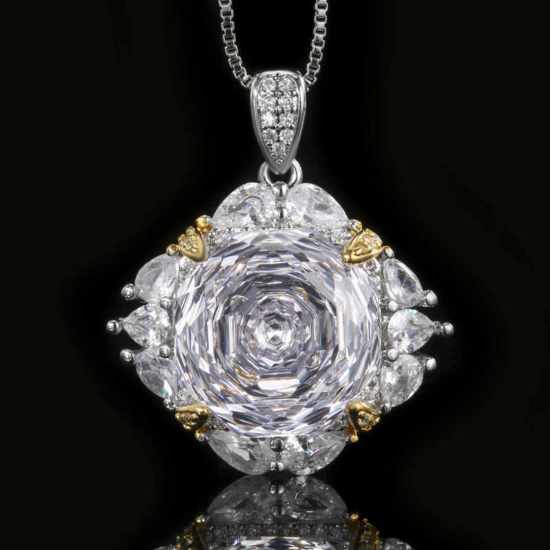 2025 explosive new Zhuangsheng copper bottom gold-plated rose cut light luxury set female lead stone 14mm W250312