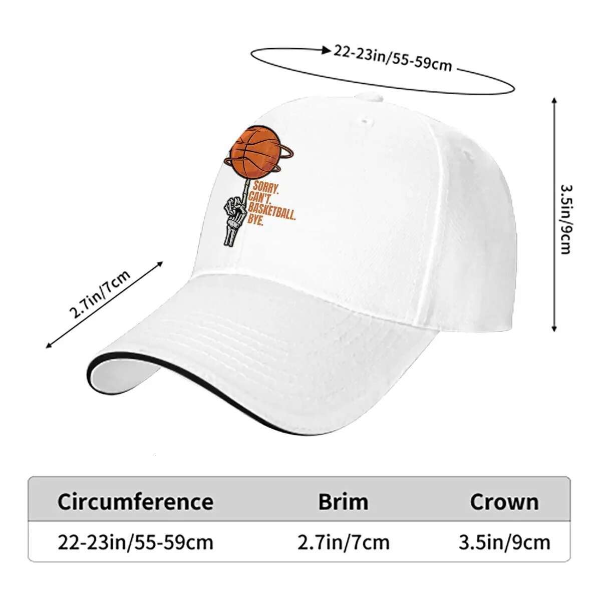 Pure Color Dad Hats Sorry Can't BASKETBALL Bye Adjustable Hat Sun Visor Baseball Caps Basketball Sports Peaked Cap
