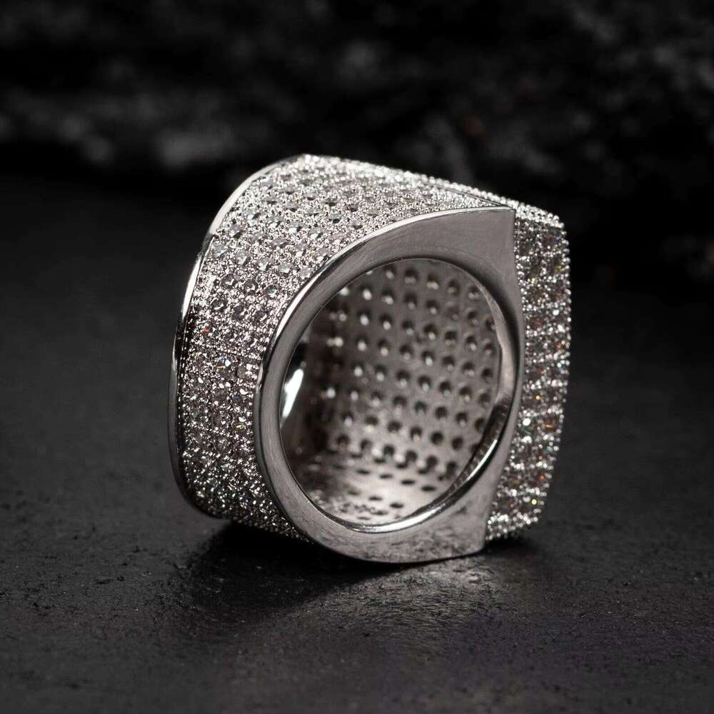 Hip hop moissanite all ice men's fashion statement champion party ring for sale at the most favorable price
