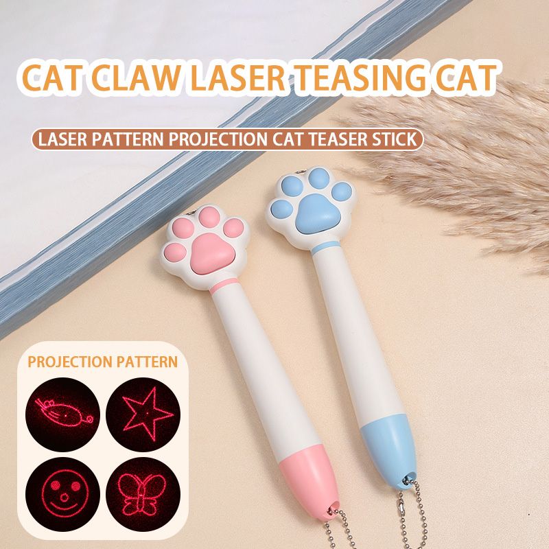Lazy pet supplies cat paw laser teaser cat stick plastic infrared teaser pen rechargeable teaser cat toys morefunpet