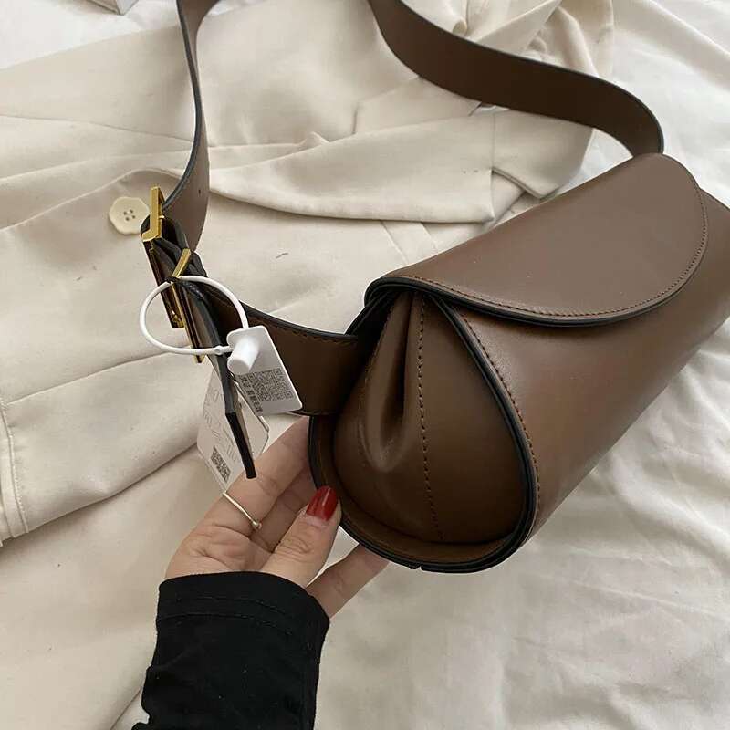 MOODS French Style Shoulder Underarm Bags For Women Adjustable Wide Strap Crossbody Bag 2024 Designer Purses And Handbags
