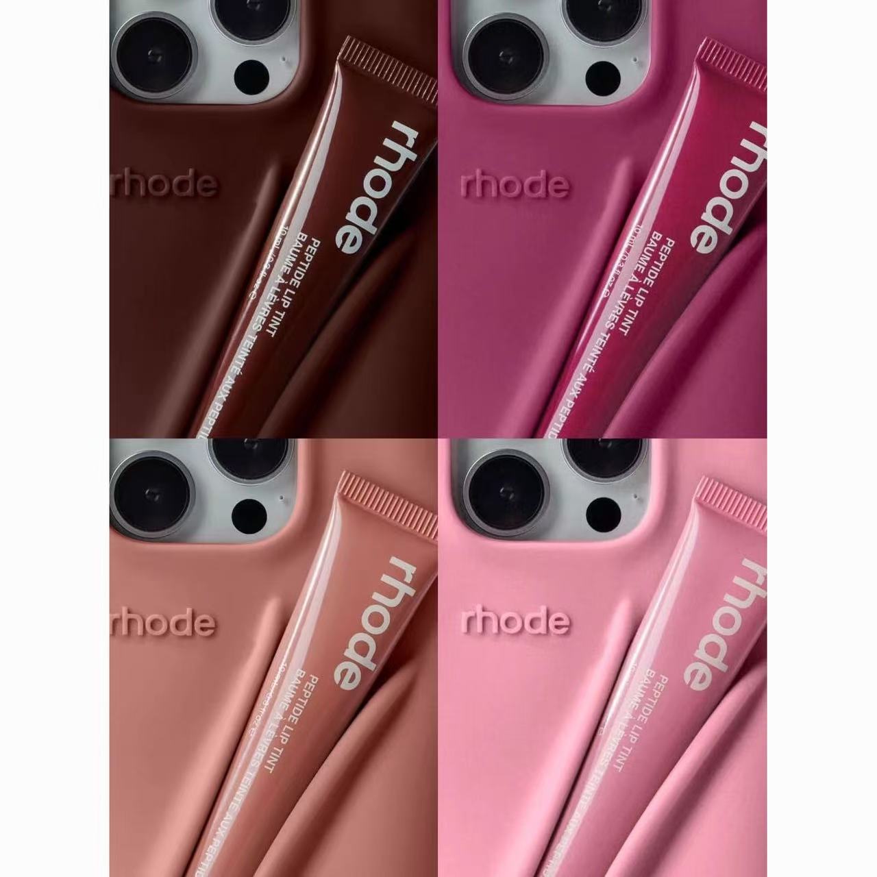 rhode phone case Lipstick Portable Case Design Lip Gloss Lipstick Lip Balm 3D Make-Up Silicone Phone Case for iPhone 15 14 13 12 Pro Max Holder Cover 