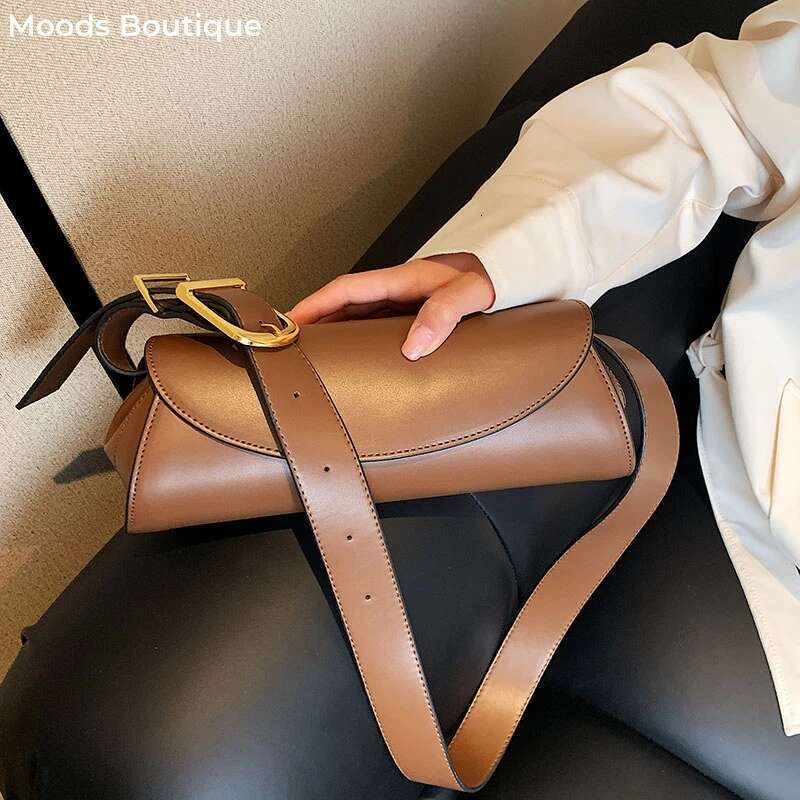 MOODS French Style Shoulder Underarm Bags For Women Adjustable Wide Strap Crossbody Bag 2024 Designer Purses And Handbags
