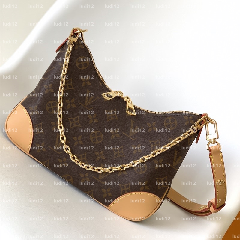 10A All-New Mirror Quality Designer Boulogne Bags Shoulder Bag for Women Cowhide Leather Hobo 29cm Luxury Handbags Black Embossed Purse Classic Flower Checked Bag