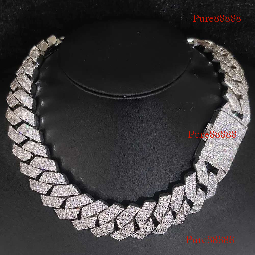 High Quality Custom Hip Hop Jewelry Dia Necklace 20mm 6 Rows CZ Cuban K CHAIN Bg Big Heavy Iced Out Chain For Men