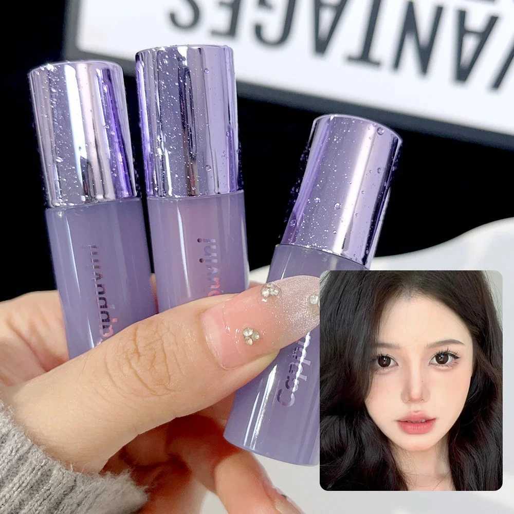 Dark Mulberry Lip Gloss Smoked Punk Jelly Lip Glaze Mirror Water Moisturizing Long-lasting No Sticky Liquid Lipstick Makeup W250312