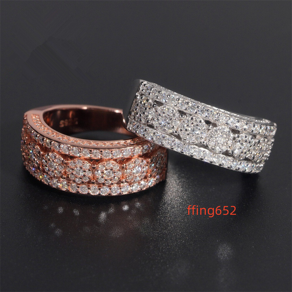 DE Cluster Flower Moissanite Ring Flower Design Moissanite Rings 925 Sterling Silver Moissanite Rings with Certificate