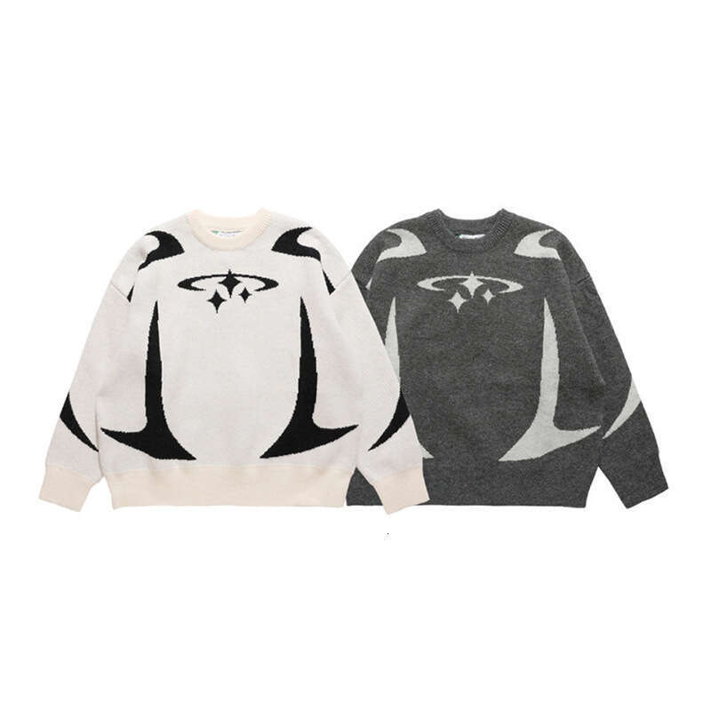 Y2k Temperament Commuter Women's Loose Casual Versatile Round Neck Outerwear Trendy Brand Knitted Sweater