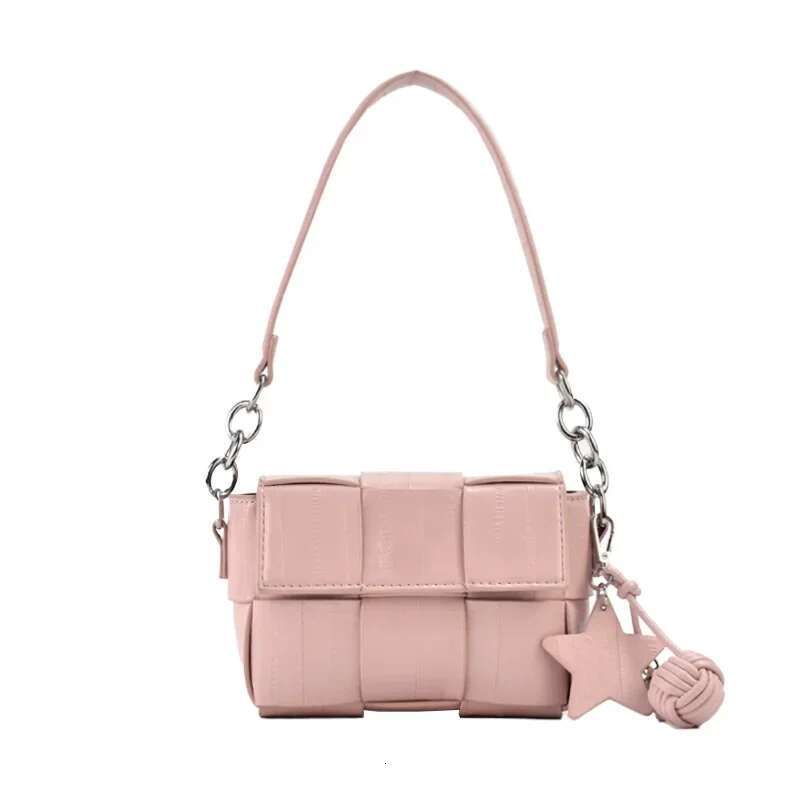 Women's New Mini Square Handbag Light High Grade Feeg Crossbody Weave Initial Summer Small Bag