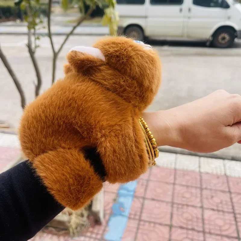 Anime Character Macaron Monster Labubu Plush Bracelet Blind Box Labubu Plush Circle Doll Cute Ring Wrist Decoration Gift Z250312