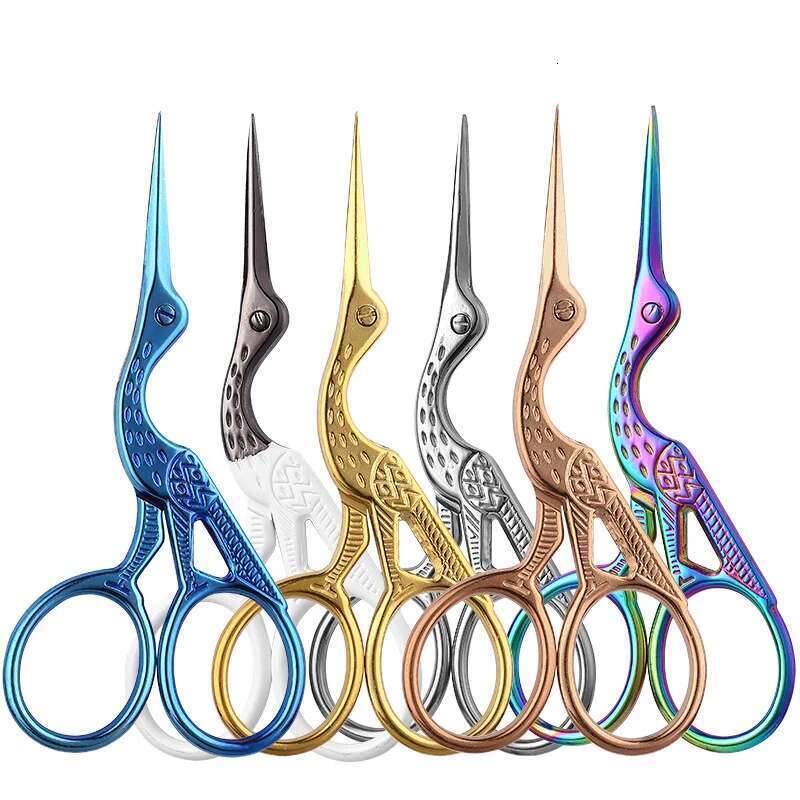Crane Mouth Scissors Retro Cross Antique Black Vintage Cute Small Sewing Scissor Fishing Thread Cutting DIY Fabric Shears