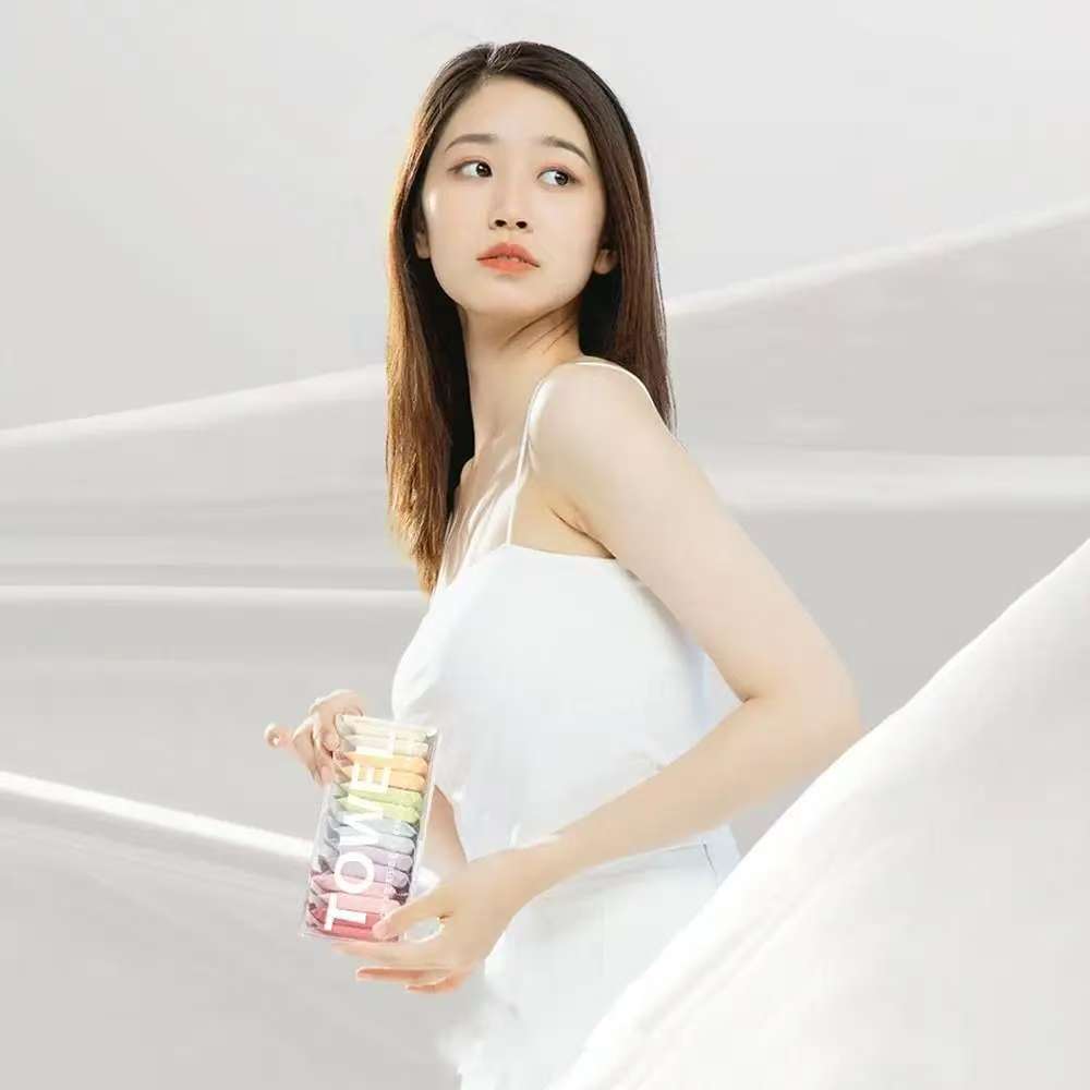 14pcs Pack Disposable Washcloth Portable Travel Towel Thickened Compressed Face Cleaning Beauty Square Bath Towels