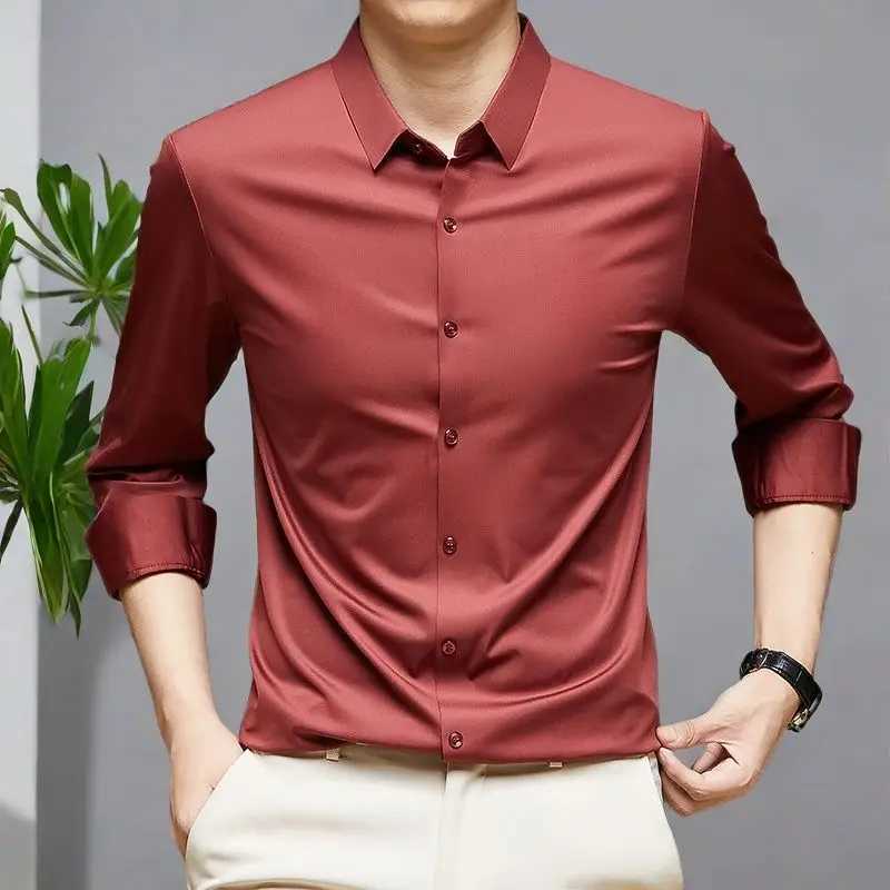 Mens spring summer autumn and winter collar solid color button long sleeved cardigan casual formal retro top W250312
