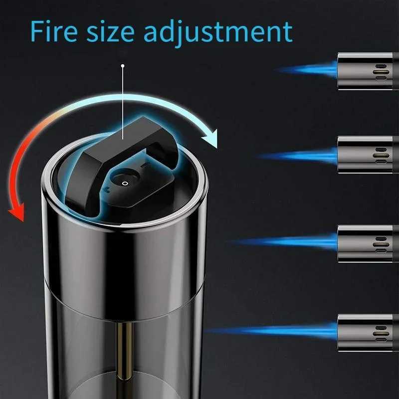 New Metal Welding Torch Cigar Igniter Outdoor Barbecue High Temperature Lighter Kitchen Straight Punsh Lighter Home GadgetsC250312