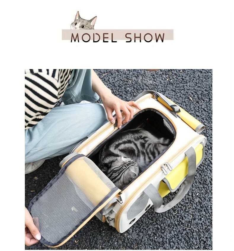 Portable Pet Carrier Ventilated Foldable Space Capsule Design Single-Shoulder Bag for Easy Travel - Perfect for Cats Smal 250205
