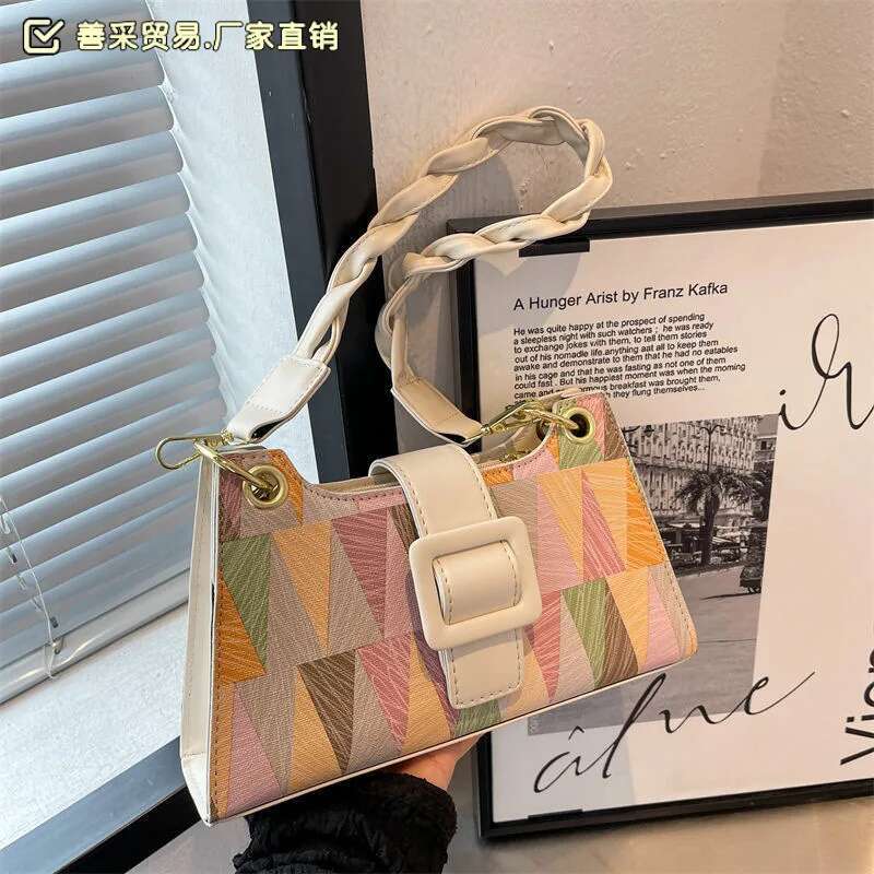 Women's Fashion Handbags French Niche Underarm Bag Colorful Shoulder Baginsversatile Internet Celebrity High-Quality Texture