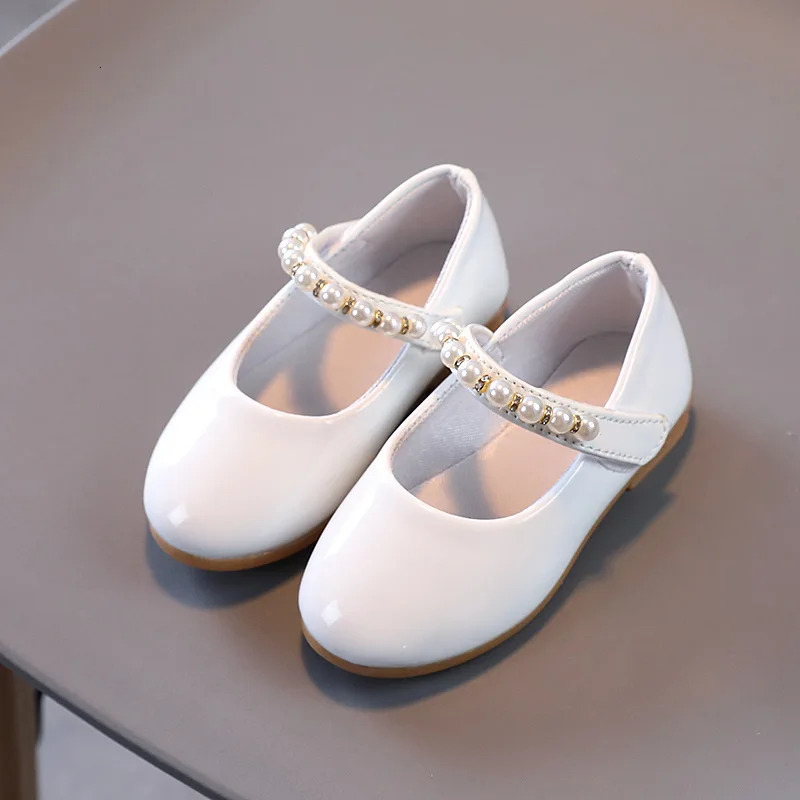 Zapatos Nina Girl Leather Shoes Pearl Princess Shoe Fashion Mary Jane Shoe Lorita Shoe Girl Shoe Kid Shoe Girl Dresses 250311