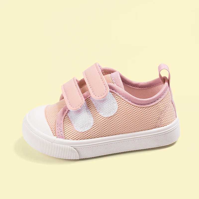 2025 New Spring Childrens Sports Shoes White Sports Shoes Soft Bottom Double Strap Casual Shoes EKC5323 Z250312