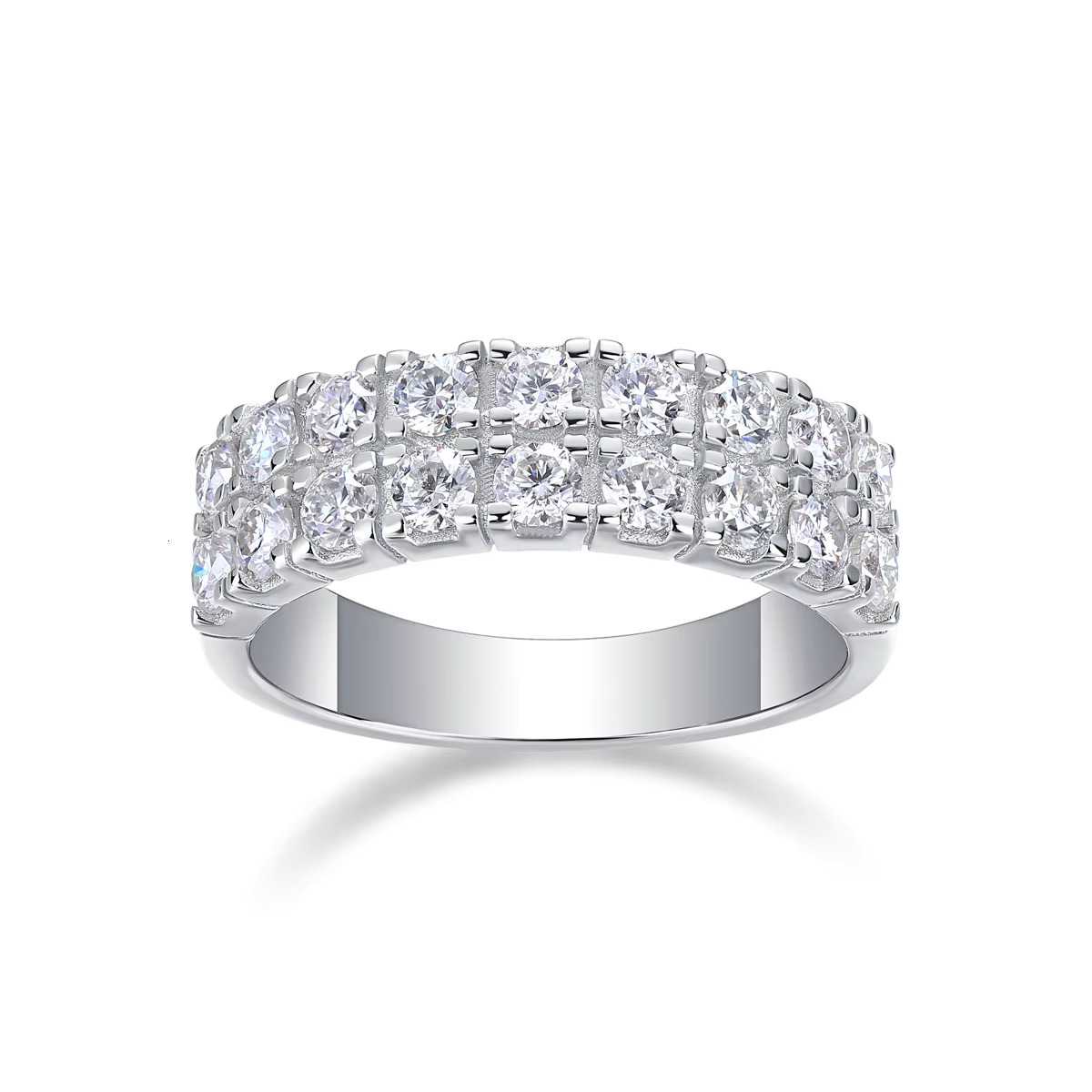Factory Wholesale Moissanite Wedding Band 1.08Carat Round Shape Start Moissanite Ring Antique New Design for Wedding Band