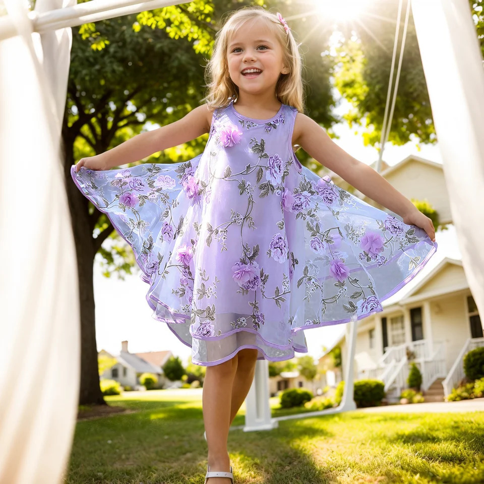 Girls Flower Bohemian Summer Dress ChildKids Girl Beach Dresses Chiffon Dresses Floral Teenager Girls Clothes 6 8 10 12 14 Year 250311
