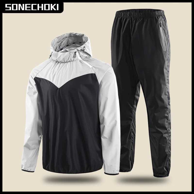 Sauna Suit Unisex Gym Clothing Set Men Full Body Sweating Sportswear Women Boxing Training Running Fitness Weight Loss TracksuitT250312