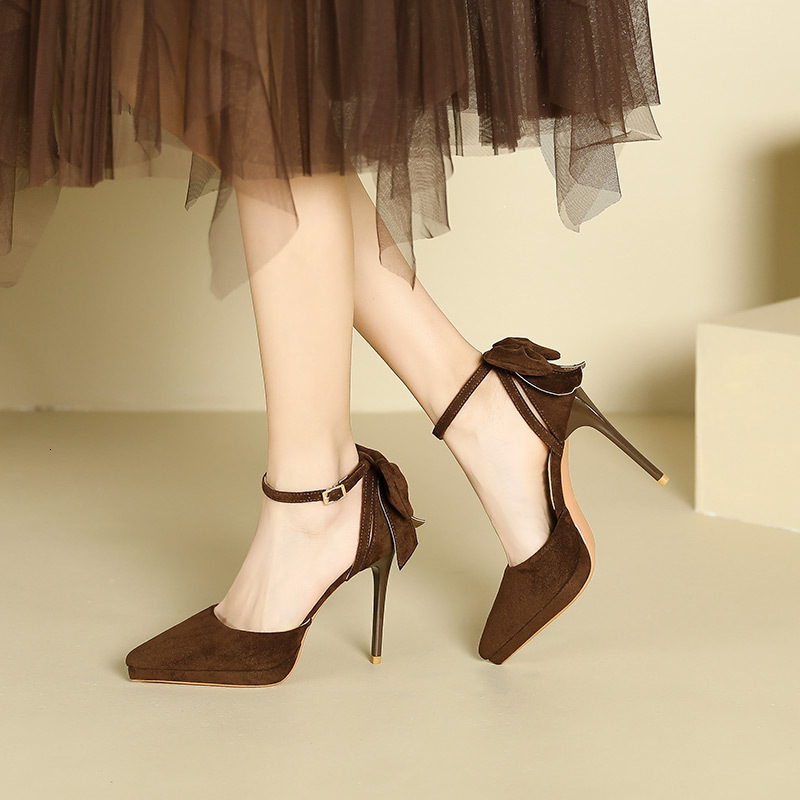 Designer sandals 1088-18 Hollow Bow High Heels Women's 2025 Summer New classics Pointed Fine Heels Waterproof Platform High Heels Sandals