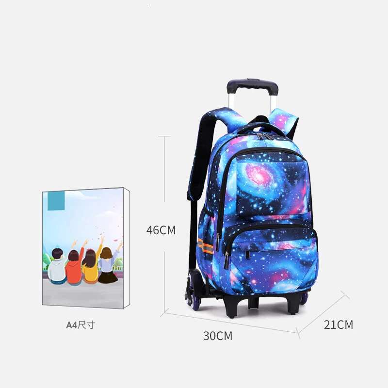 Bags With Wheels Rolg Backpacks For Boys Trolley Waterproof Orthopedic School Bag Student Wheeled Backpack