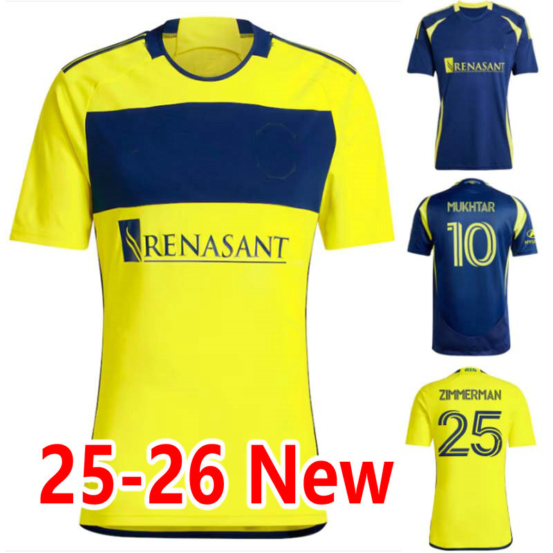 25 26 Nashiville Soccer Jerseys MUKHTAR SC SURRIDGE BOYD Football Shirt 2025 2026 home SHAFFELBURG BRUGMAN YAZBEK BUNBURY MUYL EKK maillot de futol MEN KIDS uniforms