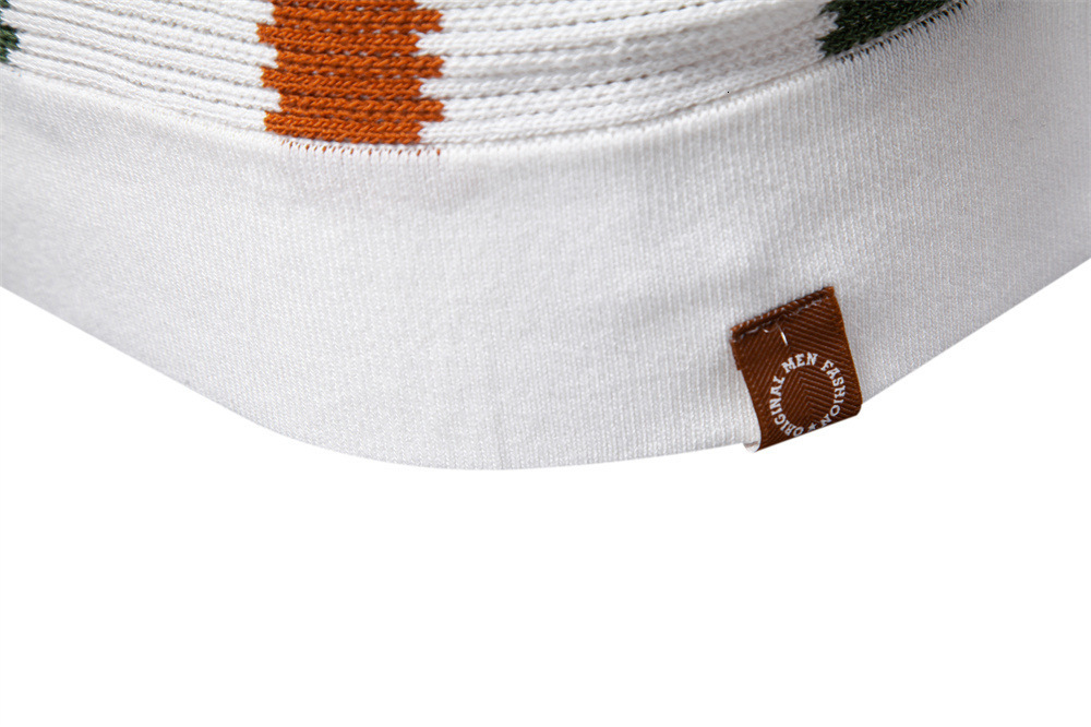 2025 Summer New Breathable Hollow Men's Short Sleeve Striped European Knitted Polo Sweater for Men t shirt tracksuit