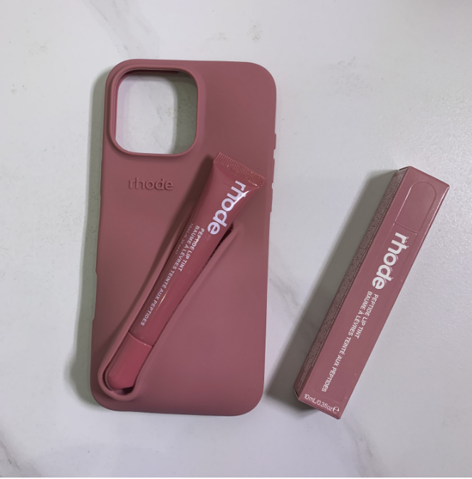 rhode phone case Lipstick Portable Case Lip Gloss Lipstick Lip Balm 3D Make-Up Silicone Phone Case for iPhone 16 15 14 13 12 11 Pro Max Holder Cover Silicone Soft designer