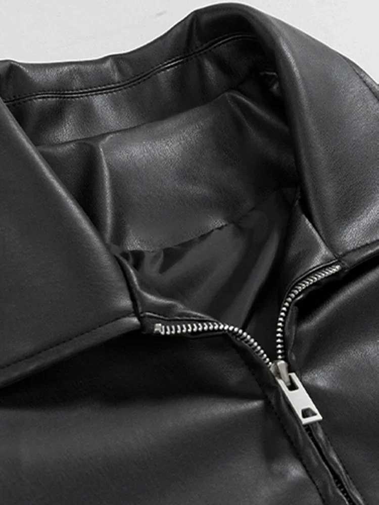 Spring Autumn Cool Luxury Short Black Soft Light Pu Leather Jacket Men Zipper Casual Mens Jackets and Coats FashionT250311