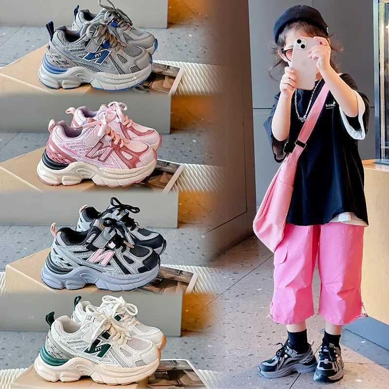 ashion New Boys Chunky Sneakers Lovely Pink Dad Shoes Trendy Children Casual Shoes Black Gray Girls Sneakers Z250312