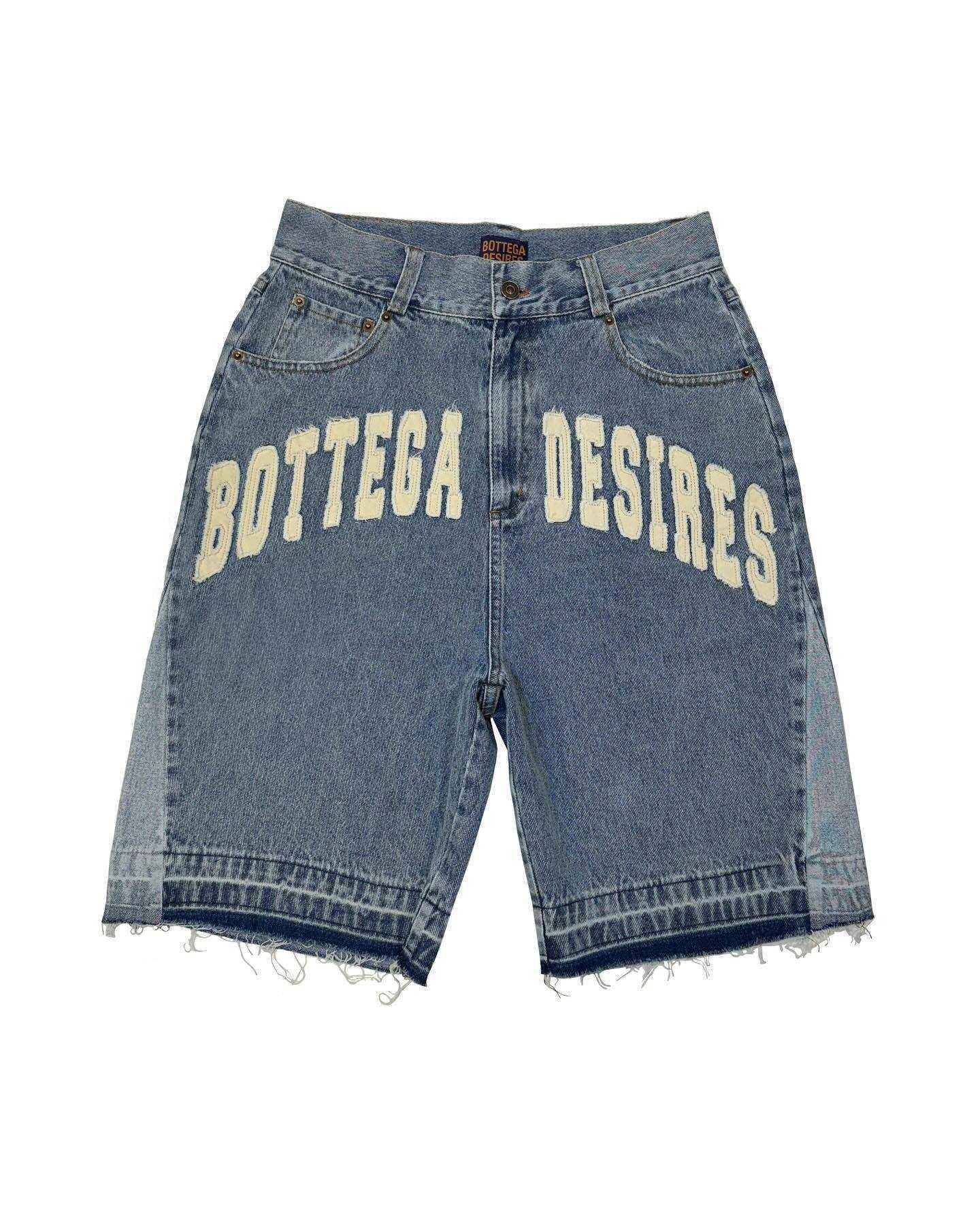 Designer Denim Short for Men New Trendy and Fashionable Mens Street Explosion Loose Pentagram Pants Fashion Brand Letter Denim Shorts