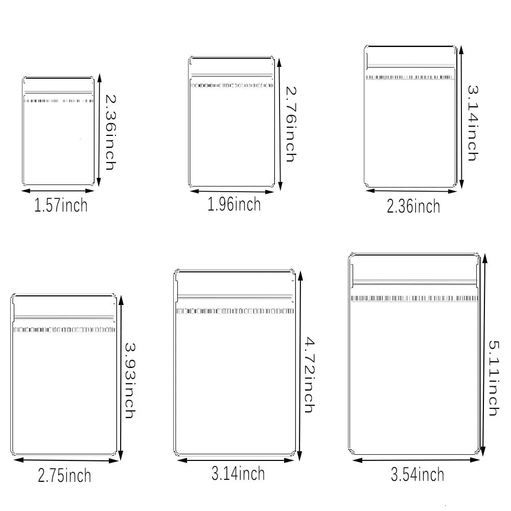 Jewelry Small Self-Sealing Plastic Zip Clear Bags PVC Clear Storage Bag for Storing Bracelets Rings Earrings Organizer 100PCS 250305
